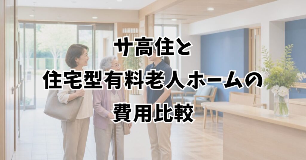 サ高住と住宅型有料老人ホームの費用比較