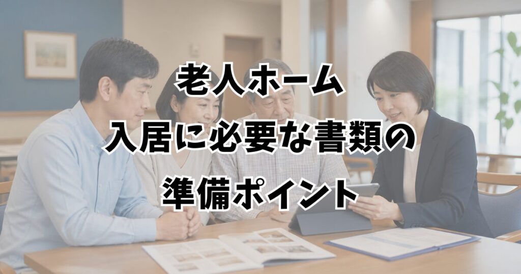 老人ホーム入居に必要な書類の準備ポイント