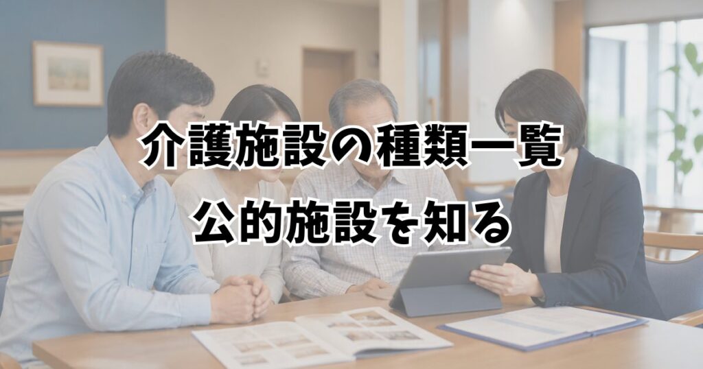 介護施設の種類一覧：公的施設を知る