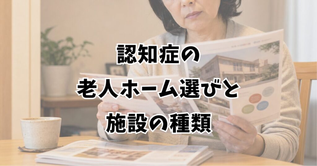 認知症の老人ホーム選びと施設の種類