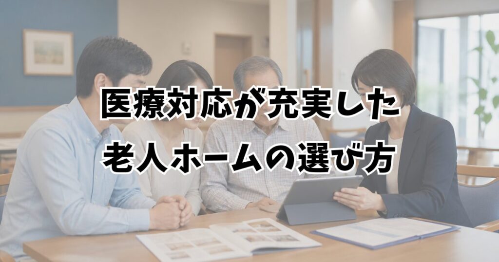 医療対応が充実した老人ホームの選び方