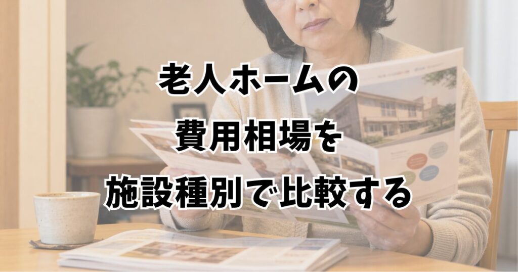 老人ホームの費用相場を施設種別で比較する