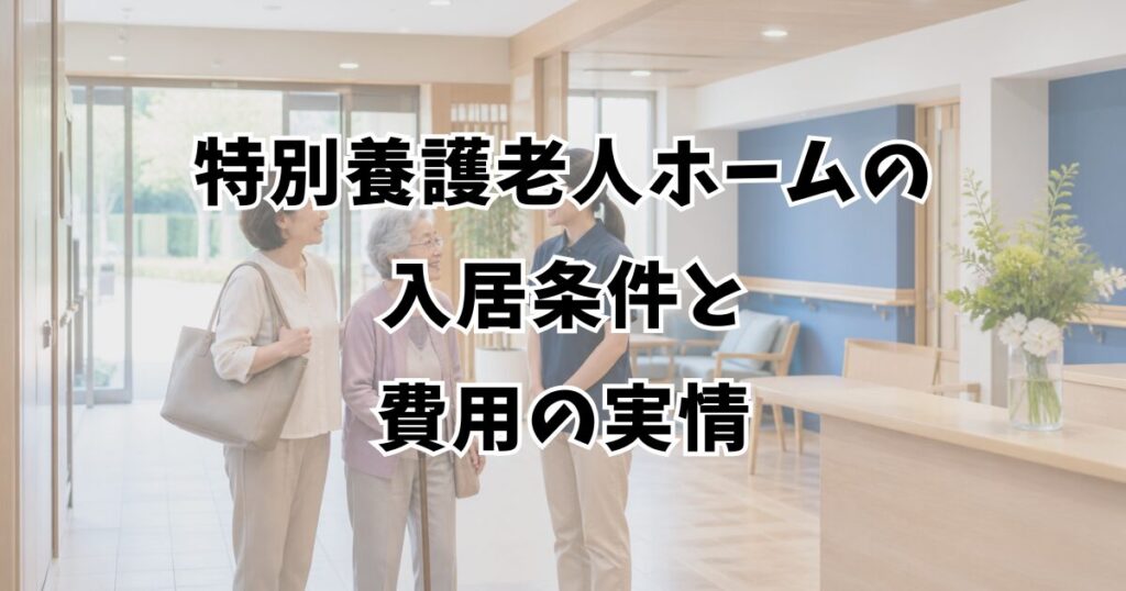 特別養護老人ホームの入居条件と費用の実情