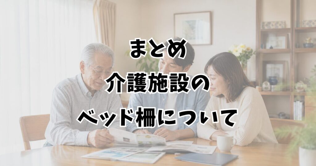 まとめ:介護施設のベッド柵について