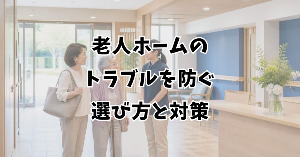 老人ホームのトラブルを防ぐ選び方と対策