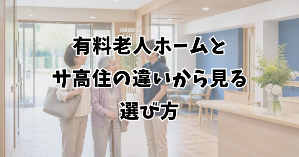 有料老人ホームとサ高住の違いから見る選び方