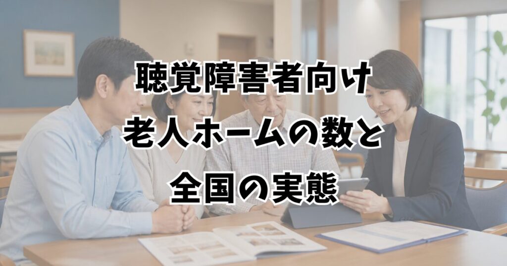 聴覚障害者向け老人ホームの数と全国の実態