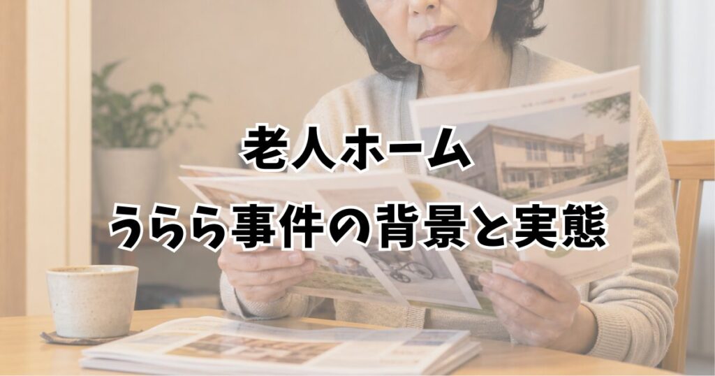 老人ホームうらら事件の背景と実態