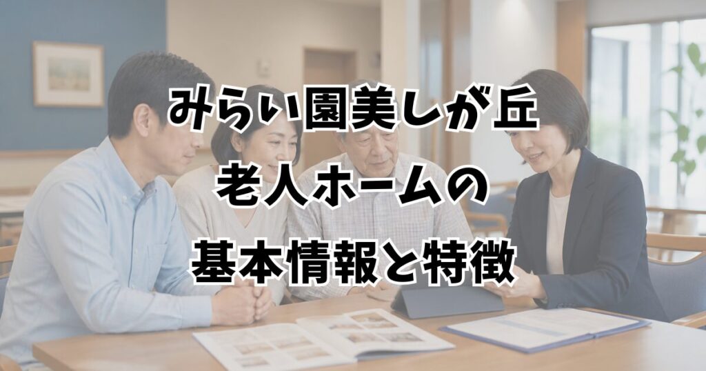 みらい園美しが丘老人ホームの基本情報と特徴