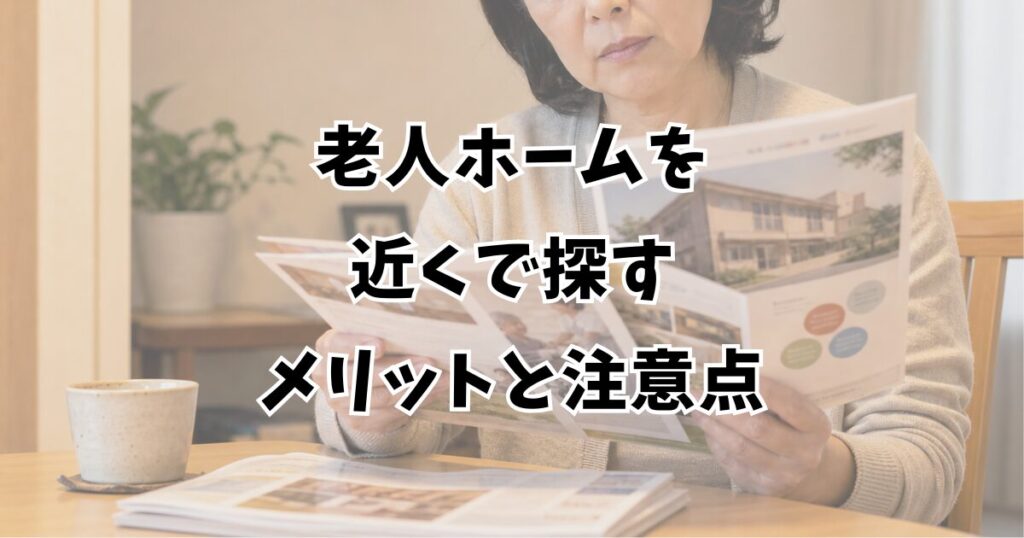老人ホームを近くで探すメリットと注意点