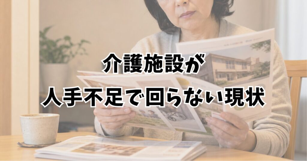 介護施設が人手不足で回らない現状