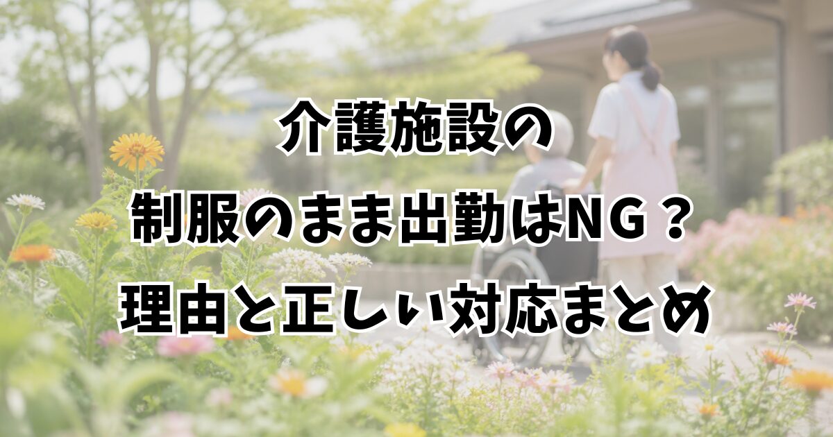 介護施設の制服のまま出勤はNG？理由と正しい対応まとめ