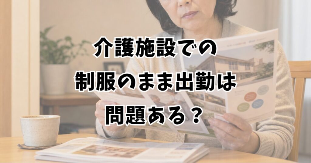 介護施設での制服のまま出勤は問題ある?