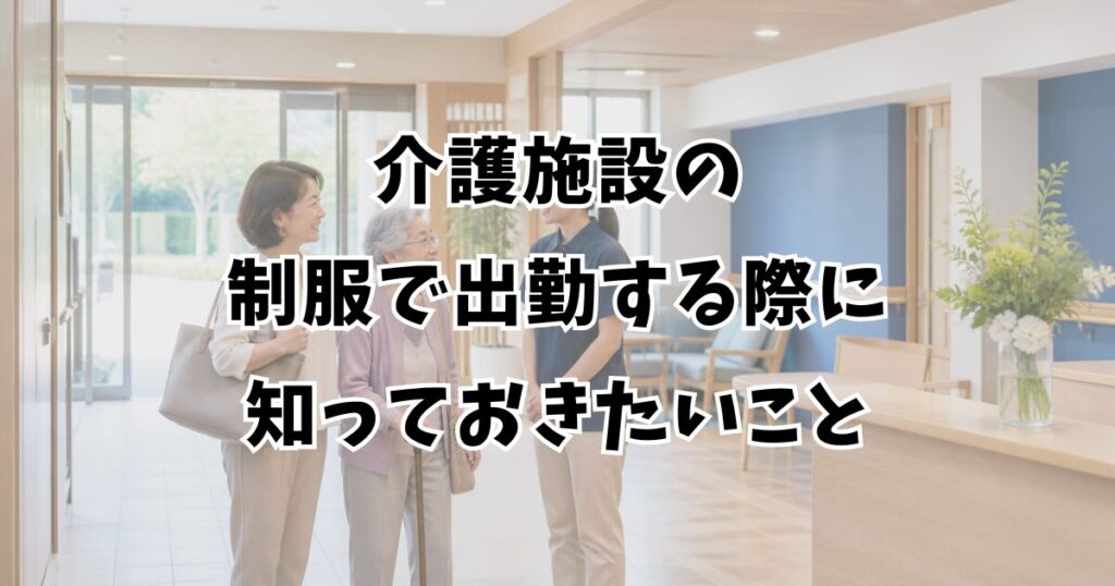 介護施設の制服で出勤する際に知っておきたいこと