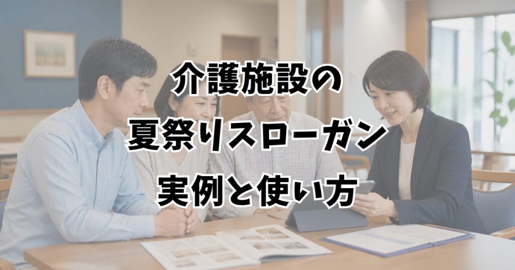 介護施設の夏祭りスローガン実例と使い方