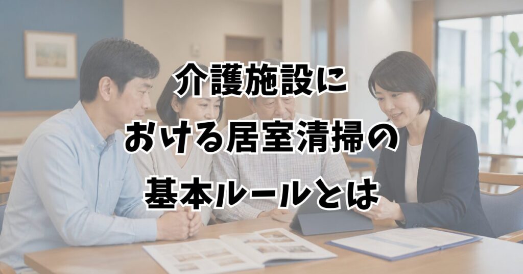 介護施設における居室清掃の基本ルールとは
