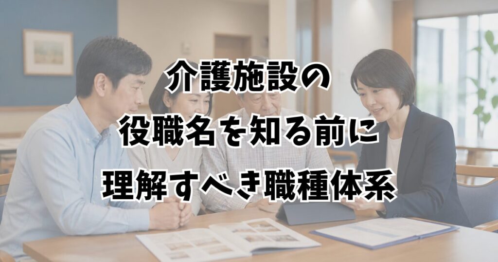 介護施設の役職名を知る前に理解すべき職種体系