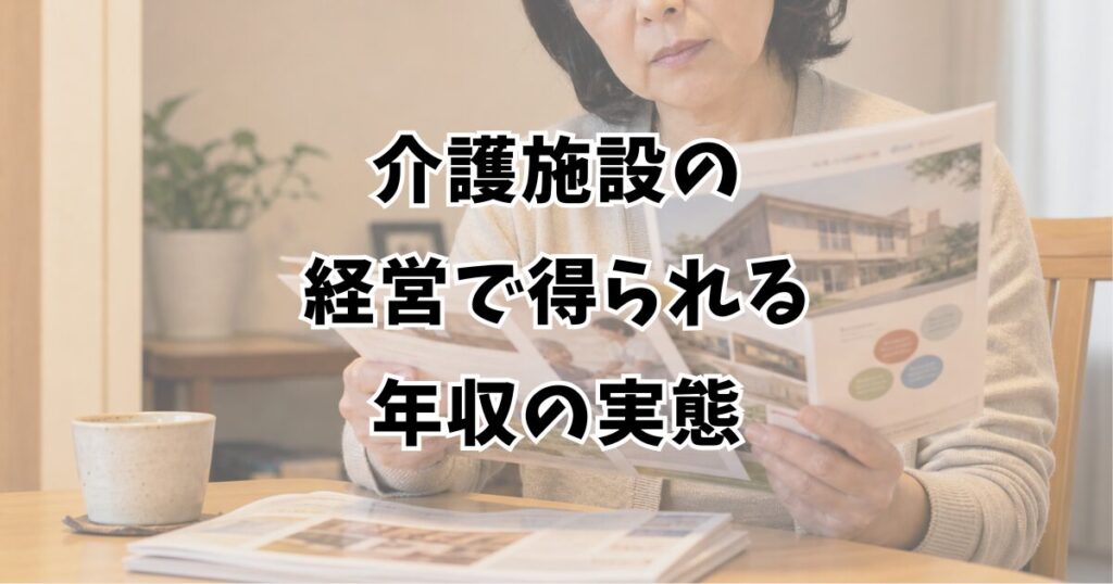 介護施設の経営で得られる年収の実態