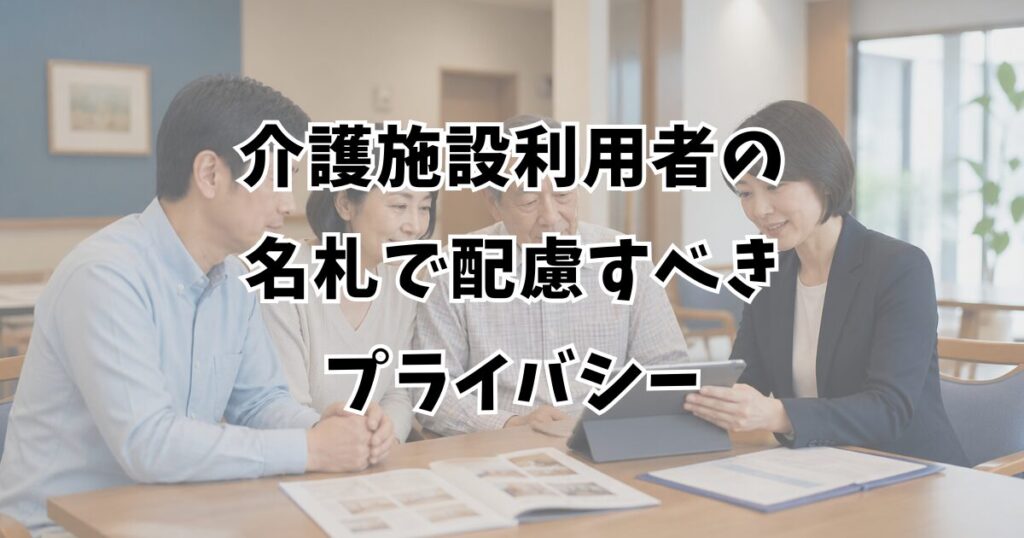 介護施設利用者の名札で配慮すべきプライバシー