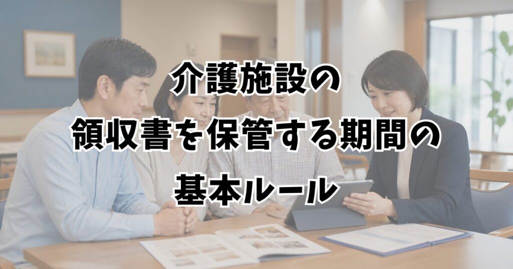 介護施設の領収書を保管する期間の基本ルール
