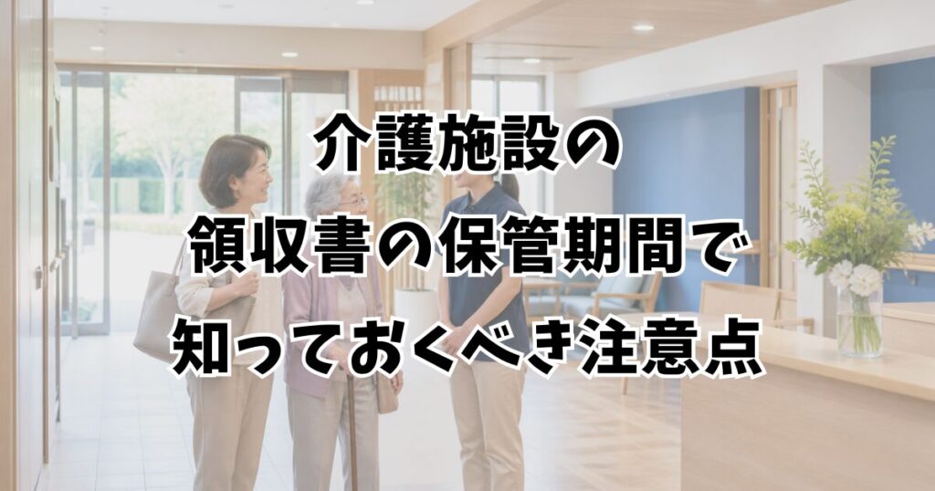 介護施設の領収書の保管期間で知っておくべき注意点