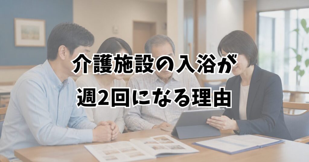介護施設の入浴が週2回になる理由