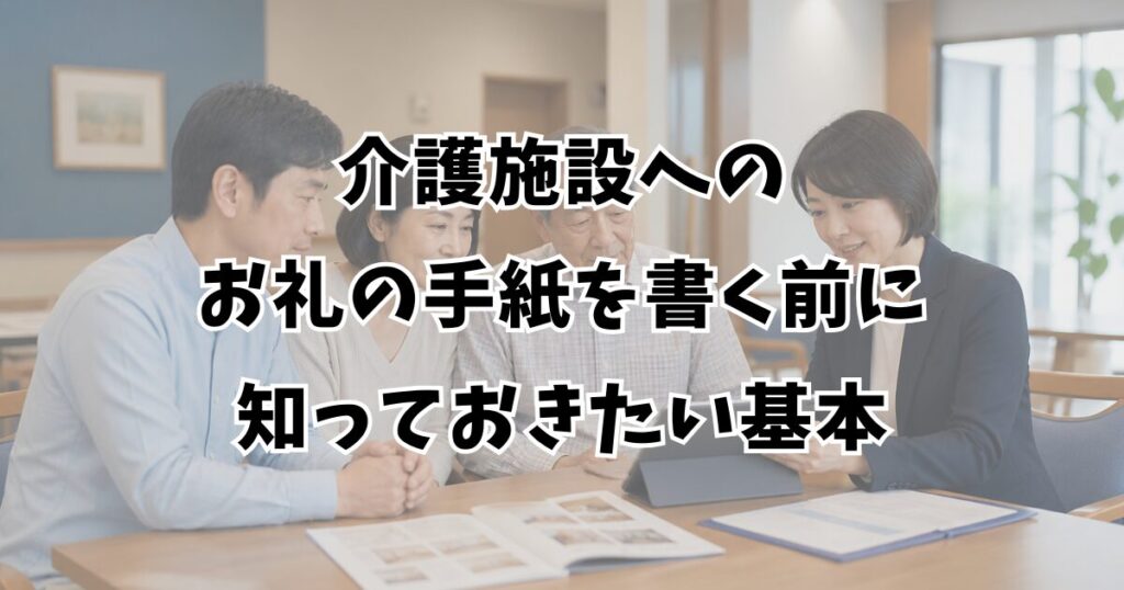 介護施設へのお礼の手紙を書く前に知っておきたい基本