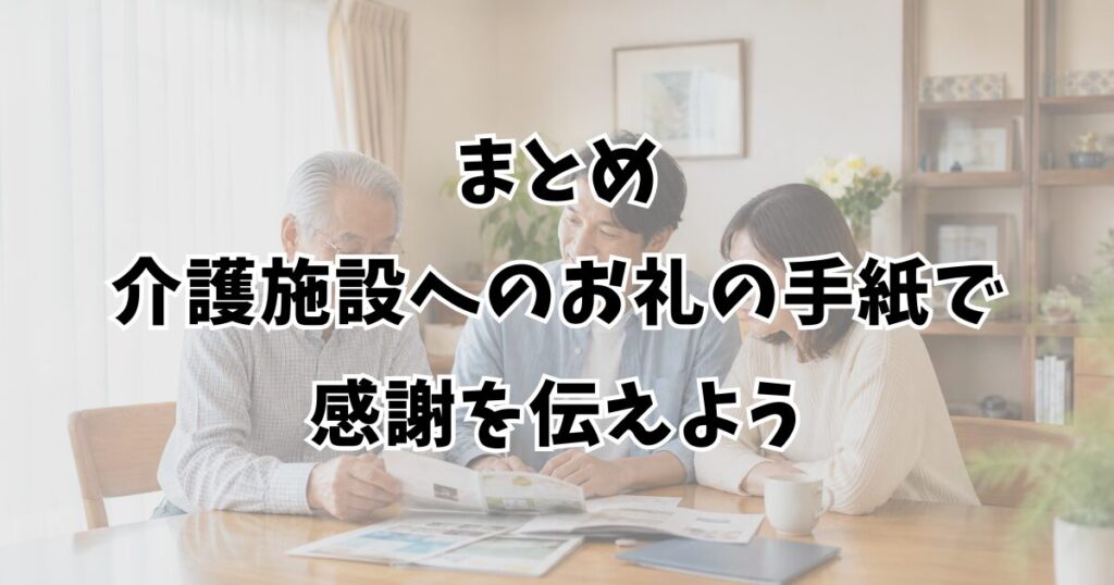 まとめ：介護施設へのお礼の手紙で感謝を伝えよう
