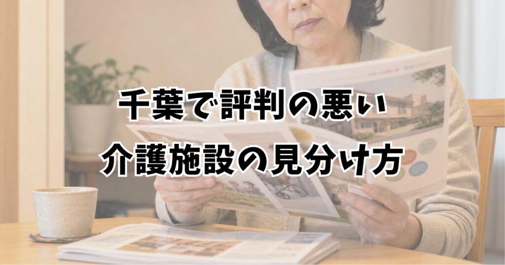 千葉で評判の悪い介護施設の見分け方