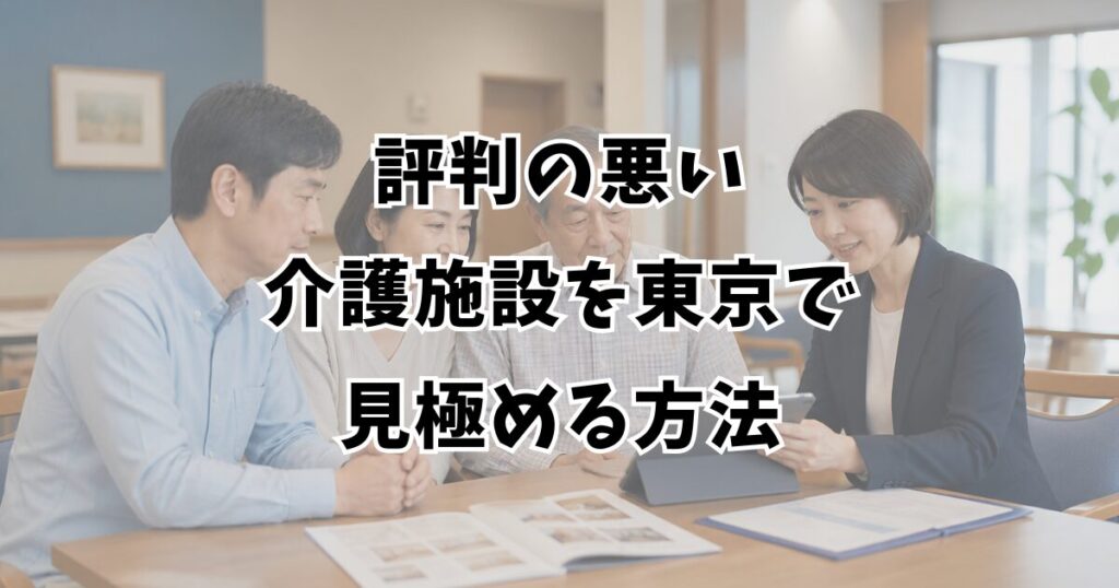 評判の悪い介護施設を東京で見極める方法