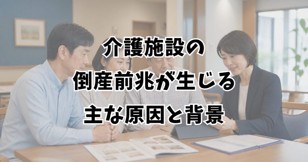 介護施設の倒産前兆が生じる主な原因と背景