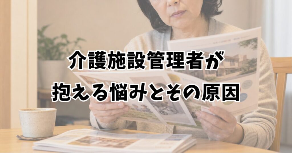 介護施設管理者が抱える悩みとその原因