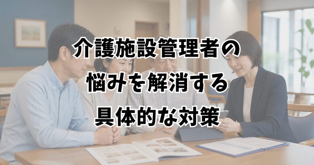 介護施設管理者の悩みを解消する具体的な対策
