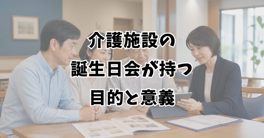 介護施設の誕生日会が持つ目的と意義