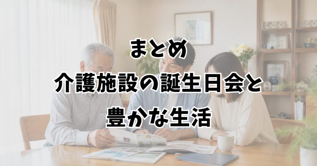 まとめ：介護施設の誕生日会と豊かな生活