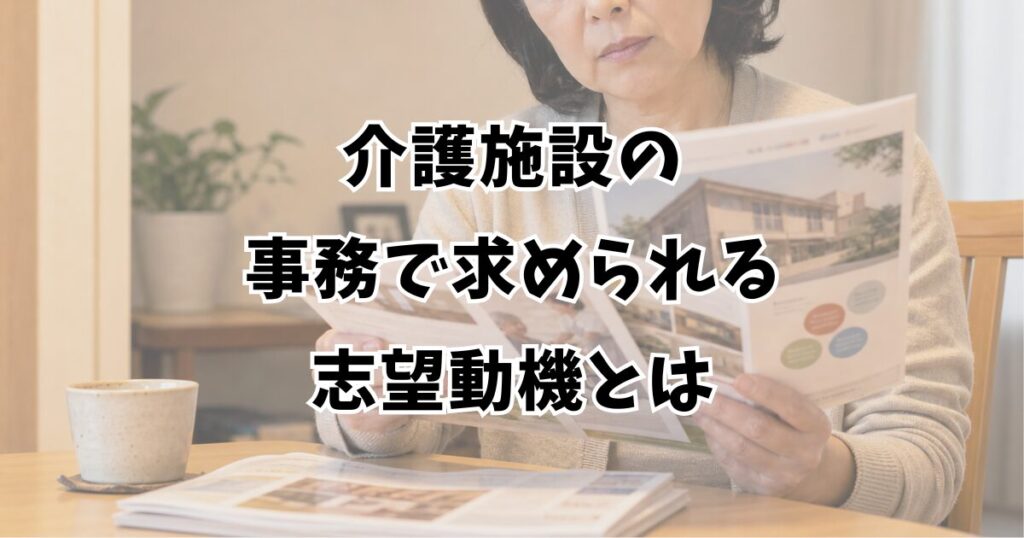 介護施設の事務で求められる志望動機とは