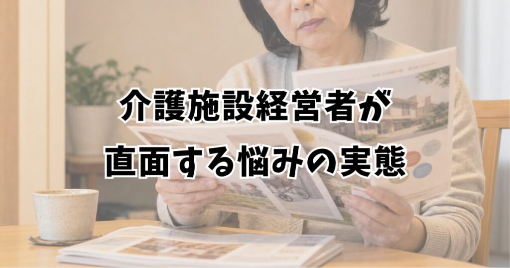 介護施設経営者が直面する悩みの実態