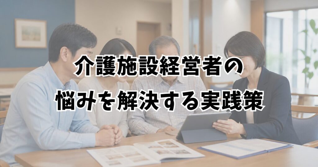 介護施設経営者の悩みを解決する実践策
