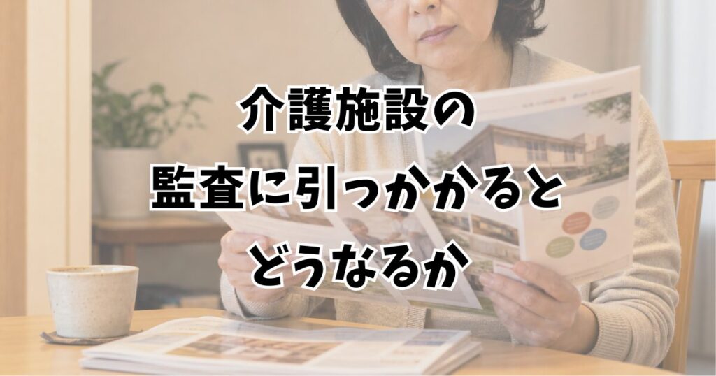 介護施設の監査に引っかかるとどうなるか
