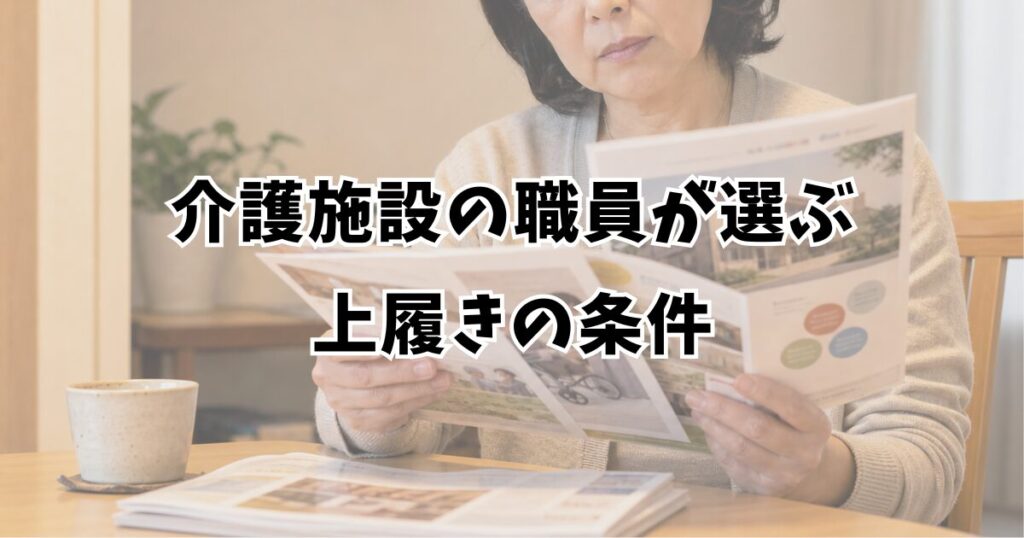 介護施設の職員が選ぶ上履きの条件