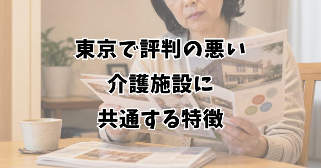 東京で評判の悪い介護施設に共通する特徴