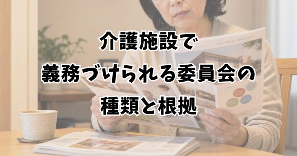介護施設で義務づけられる委員会の種類と根拠