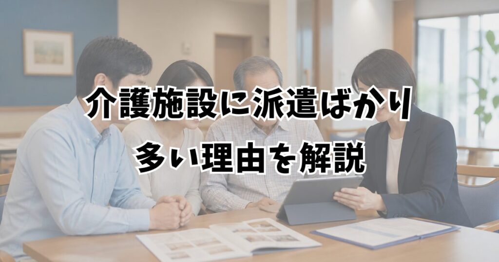 介護施設に派遣ばかり多い理由を解説