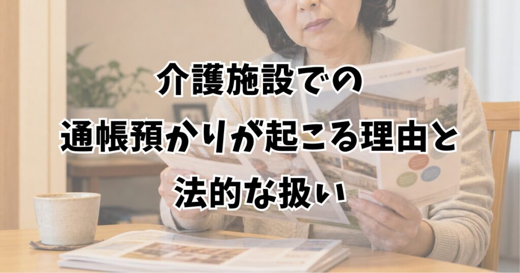 介護施設での通帳預かりが起こる理由と法的な扱い